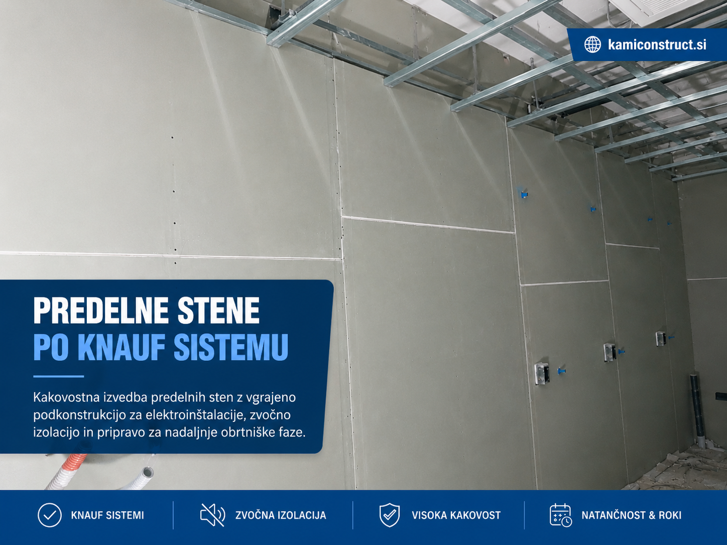 Predelne stene po Knauf sistemu – M.A. KAMI d.o.o.